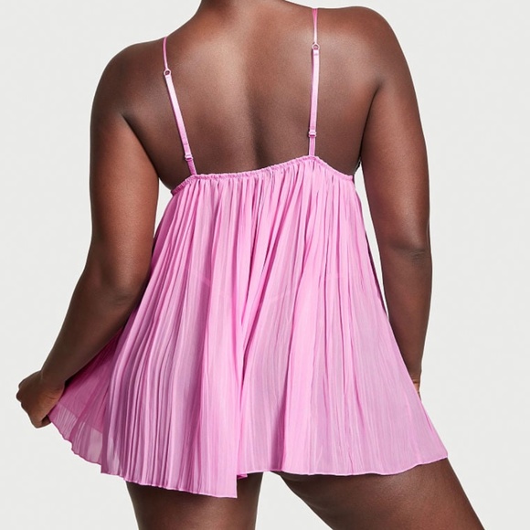 Victoria’s Secret Floral Embroidered Chiffon 2 Piece Babydoll Chemise XL NWT - Picture 3 of 6